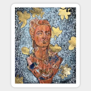 Copper Bust and gold leaf Sticker